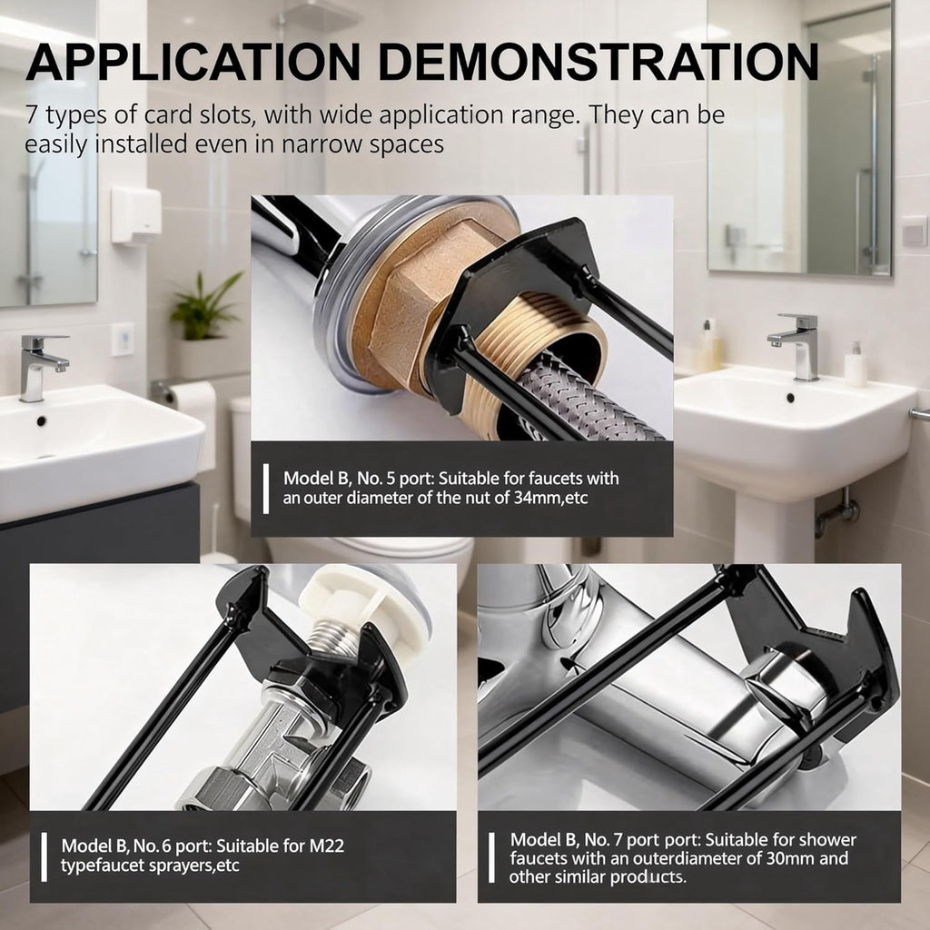 2026 Upgraded Multifunctional Sink Wrench Tool,2Pcs Basin Wrench Set, 7-in-1 Faucet Installation and Removal Tool for... - Image 6