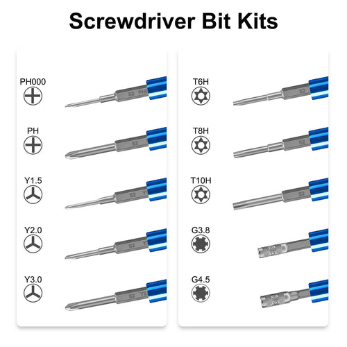 22 PCS Screwdriver Repair Set Fit for Xbox/Nintendo Switch/ with, Y1.5, T6H, T8H, T10H Torx, 3.8 4.5 Gamebit, Pry Twe... - Image 2