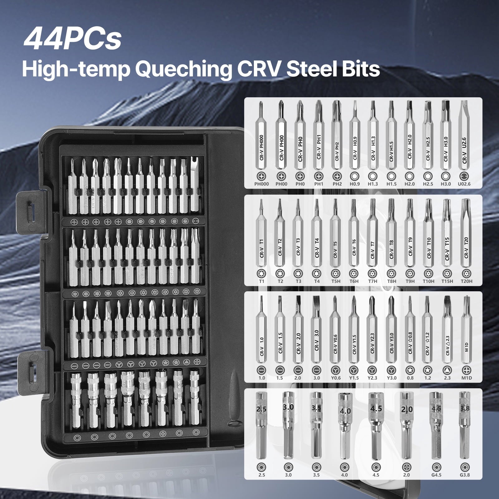 58-Piece Magnetic Screwdriver Set, Ratcheting Precision Screwdriver Set Compact Screw Driver Set Kit Multibit Mini No... - Image 2