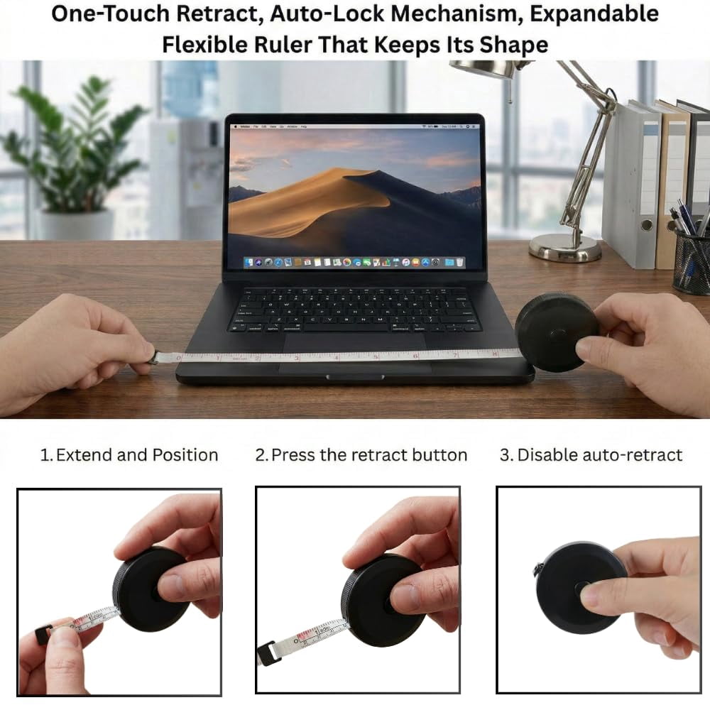 15 Pack Small Retractable Measuring Tape Double-Sided 60 Inch/150cm Body Measure, 5 Assorted Colors, Flexible Cloth R... - Image 3