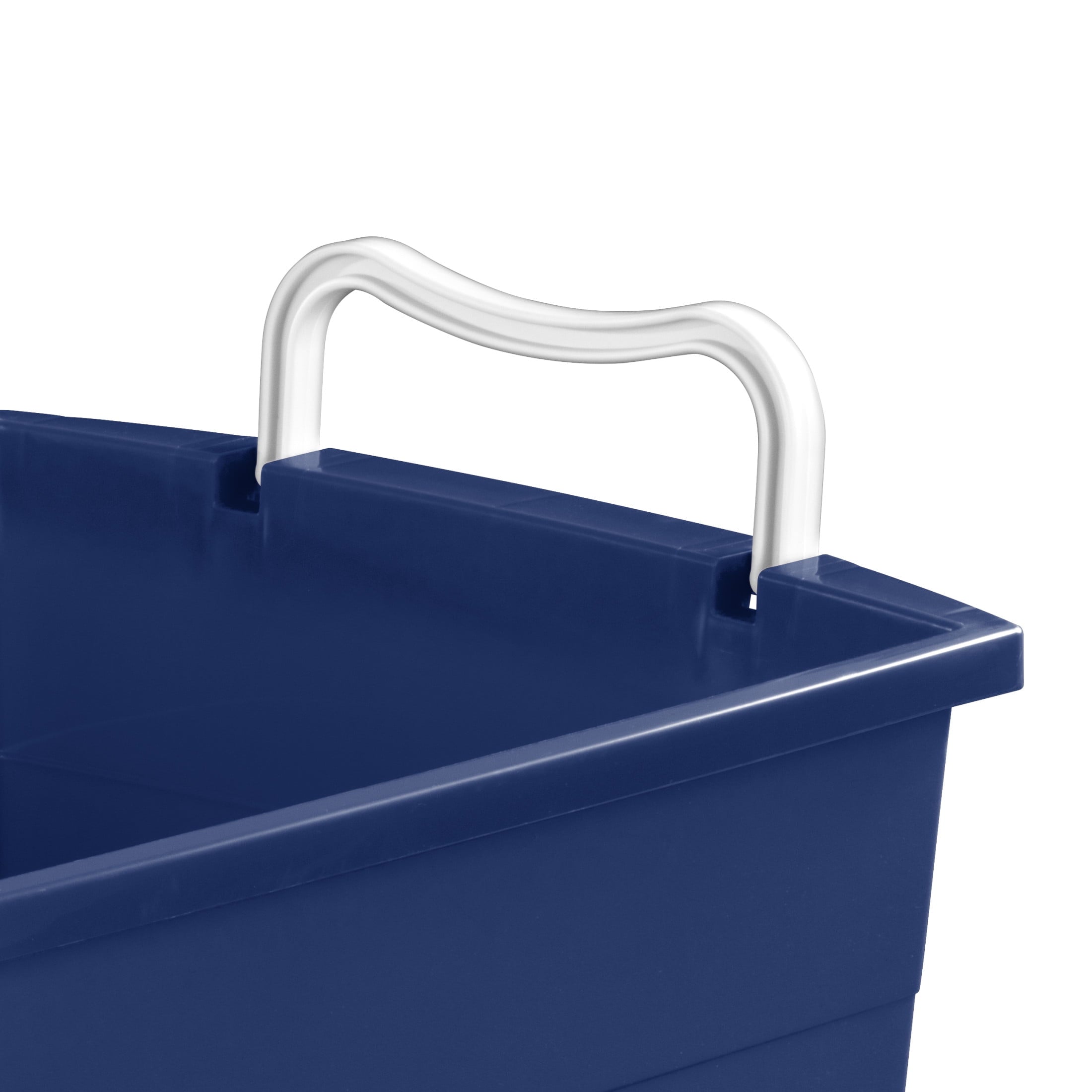 Kids Rolling Toy Storage Bin with Handles, Blue, 22 in x 16 in x 11 in