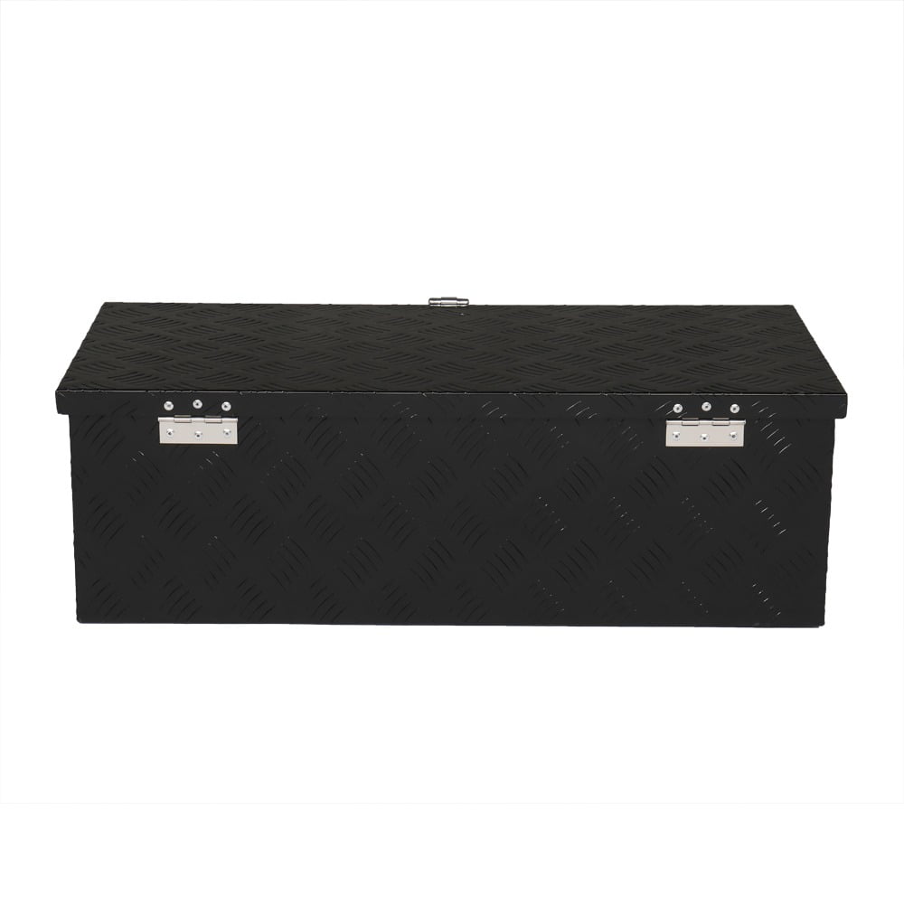 30" Heavy-Duty Aluminum Tool Box with Lock | Secure Storage Chest for Trucks, RVs, ATVs & Garage | Durable Black Powd... - Image 2