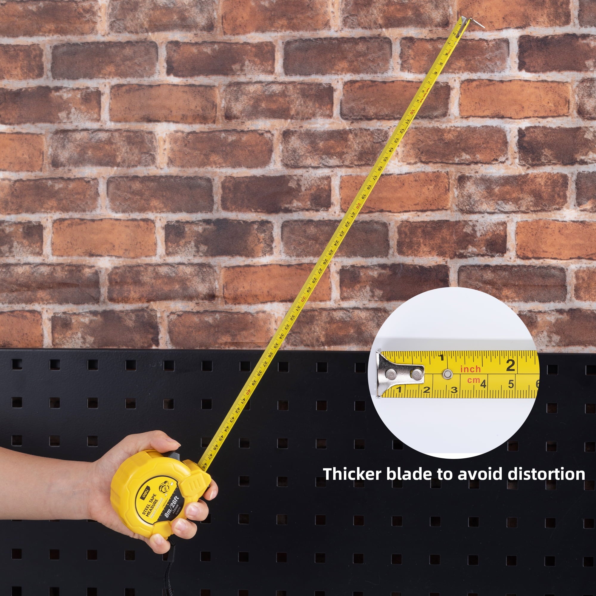 Measuring Tape Measure 25 Ft, Metric, Imperial Measurement Tape, Retractable, Self-Lock - Image 3