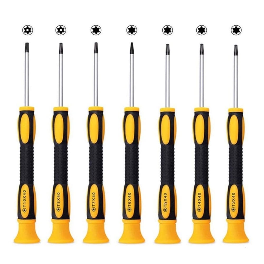 7Pcs Torx Screwdriver Set with T3 T4 T5 T6 T7 T8 T10 Security Magnetic Screwdrivers, Precision Repair Tool Kit for El...
