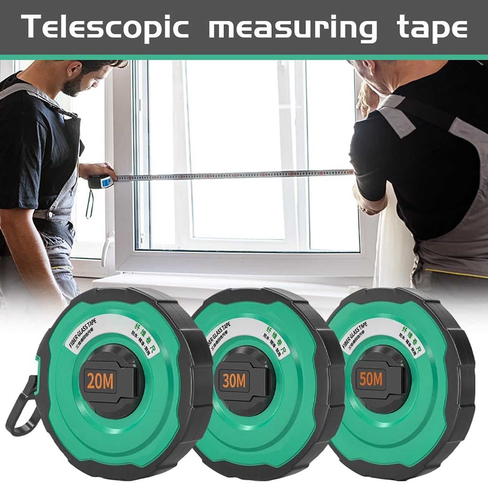 Measuring Tape Metric Tape Measure Double Scale Soft, Durable Fiberglass Tape Measure with Abs Case for Construction ... - Image 5
