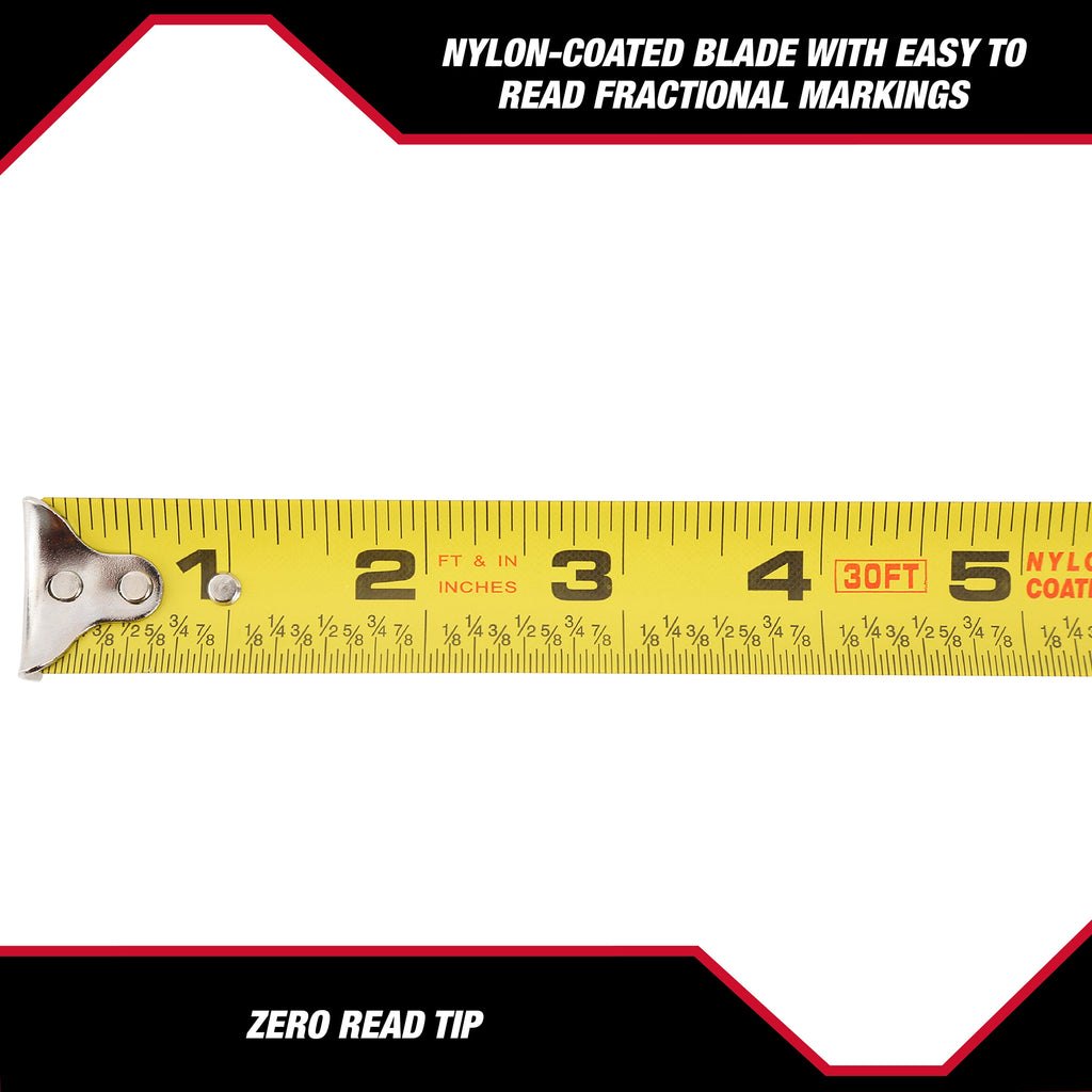 30-foot Tape Measure with Nylon Coated Blade - Image 2