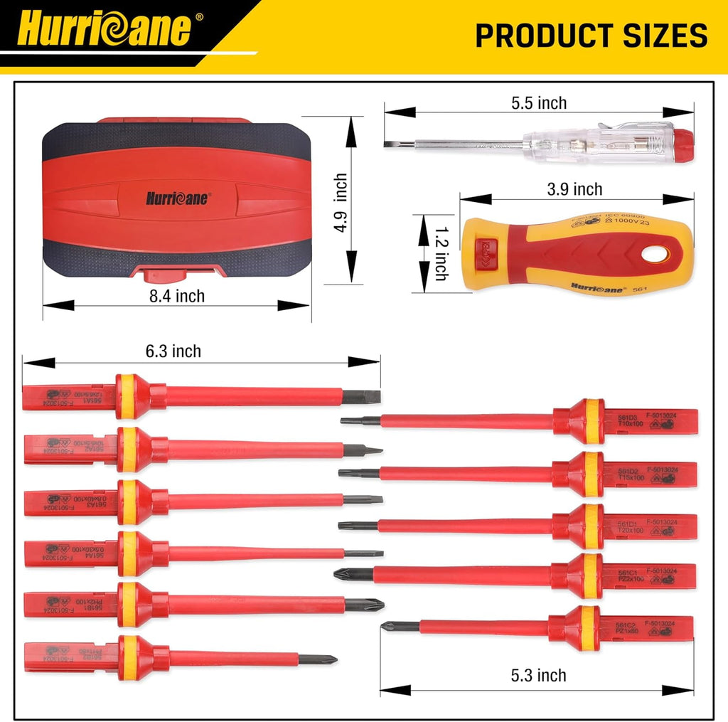 Professional Insulated, Magnetic Screwdriver Set with 13 Pieces - Image 4