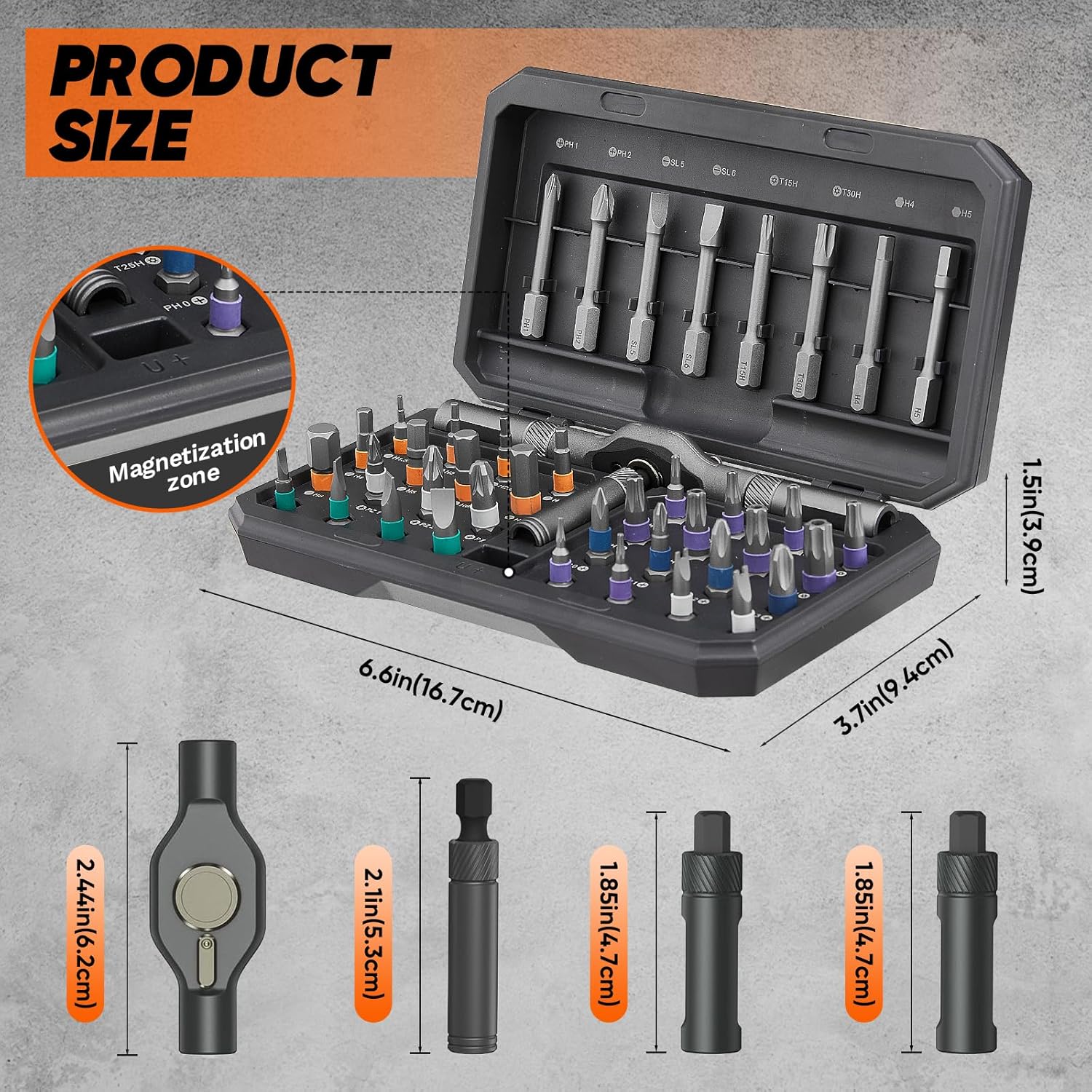 42 in 1 Magnetic Screwdriver Set, with T Handle, DIY Multi Bit Magnetic Drive Set, Versatile Repair Tool for Home Appliances Bicycle Motorcy - Image 4