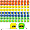 80 PCS Small Tape Measure Keychains, 3 Ft Measuring Range Mini Retractable Measuring Tape Key Chains, Pocket Portable Measurement Tape Bulk
