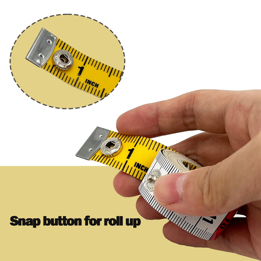 Dual Sided Tape Measuring Tape Soft Body Measure Sewing Cloth Tailor Tape Measure for Chest Waist Circumference, Dressmaking with Button (15 - Image 5
