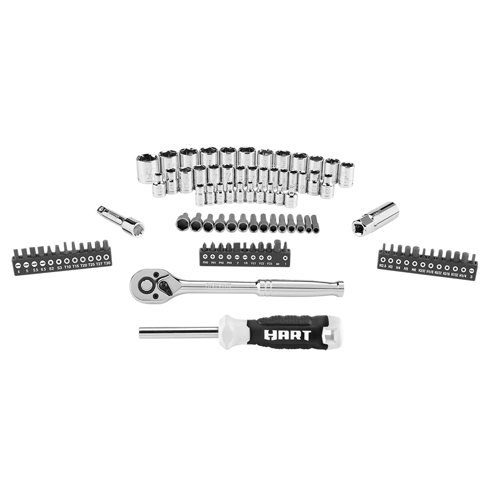 HART 90-Piece 3/8-inch Mechanics Tool Set, Chrome Finish - Image 2