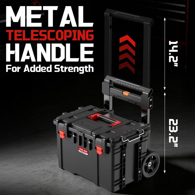 JEKO&JEKO 3-Piece Rolling Tool Box System with Wheels, Modular Storage for Garage, DIY & Home - Image 4
