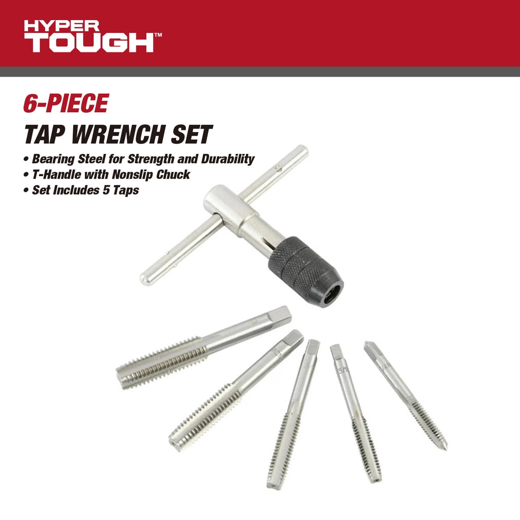 6-Piece Adjustable SAE Tap & T-Handle Wrench Set - Image 2