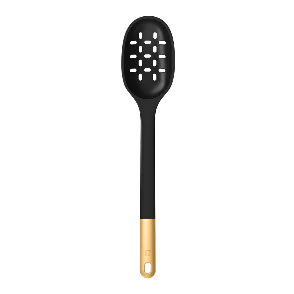 6-Piece Silicone Kitchen Utensil Tool Set with Rotating Rack by Drew Barrymore, Porcini Taupe