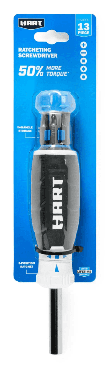 13-Piece Ratcheting Screwdriver, In-Handle Storage - Image 4