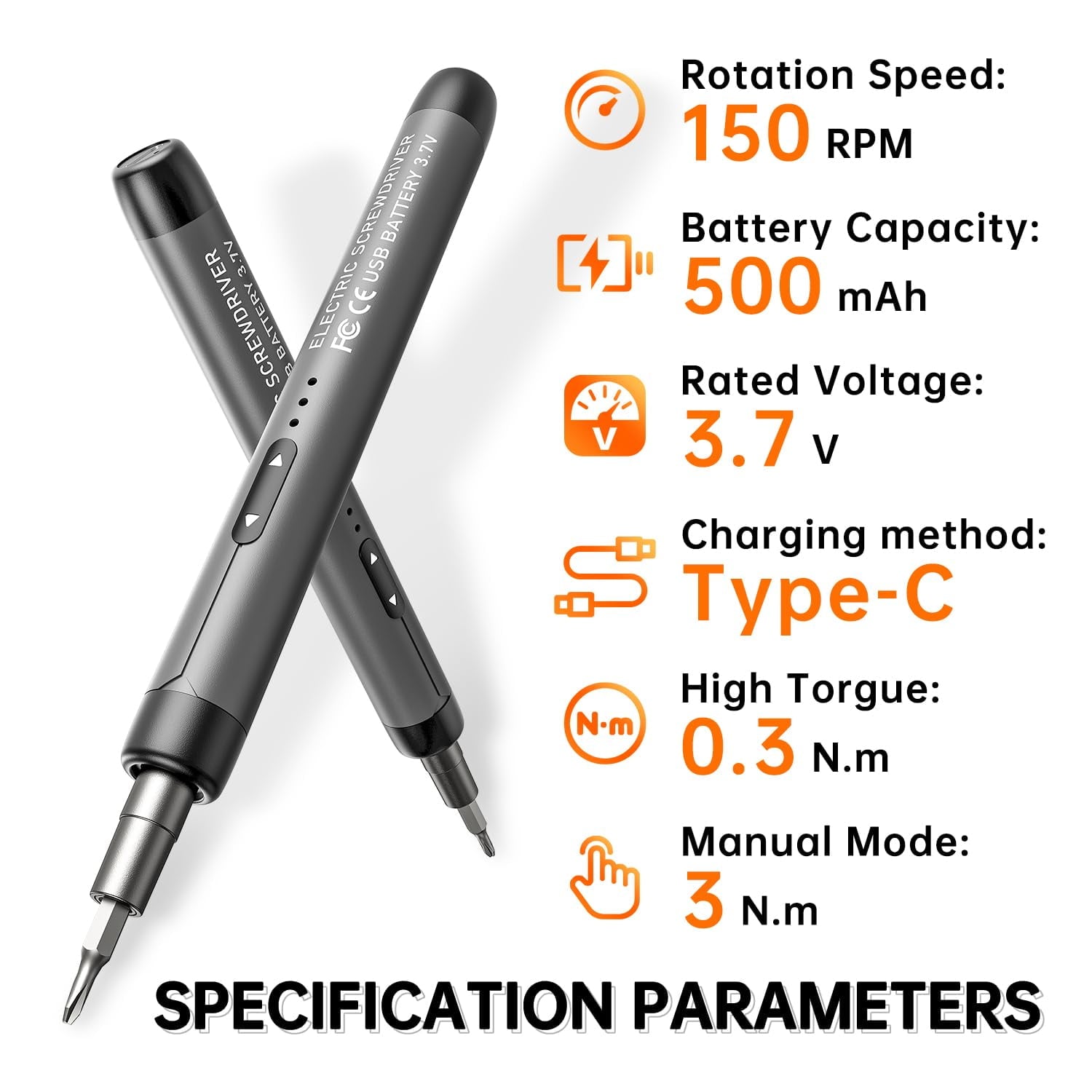 46-in-1 Mini Electric Screwdriver Kit, 3N.m Torque & Quick-Charge | Precision Set with Magnetic Bits & Case | 5 Torqu... - Image 4