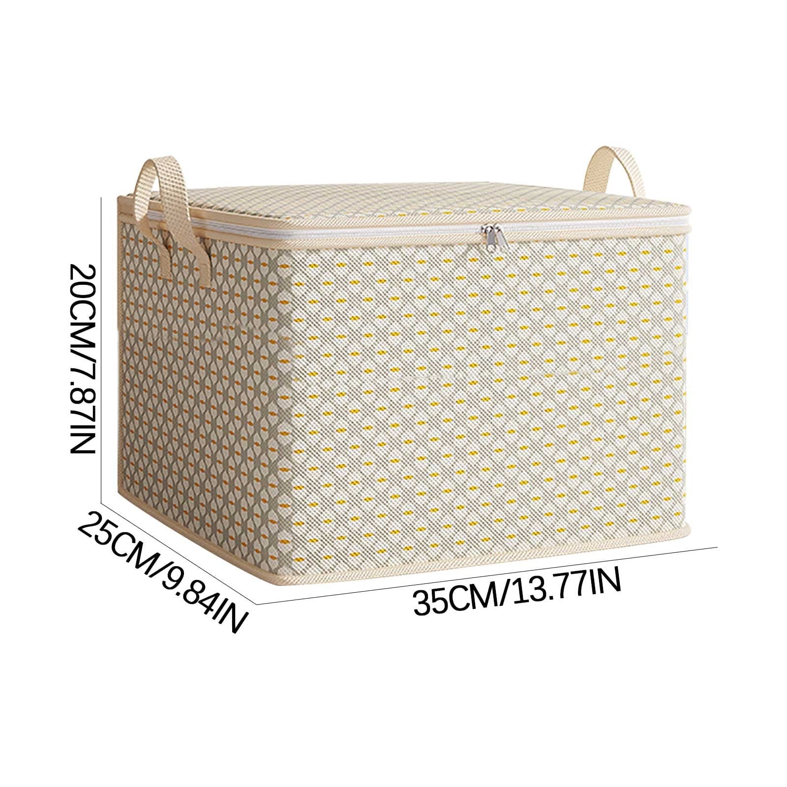 Clothes Storage Bins With Lids, Non-Woven Organizers Storage Containers With Reinforced Handles, Capacity Moving Bags for Home, Office, Clothing, 30L