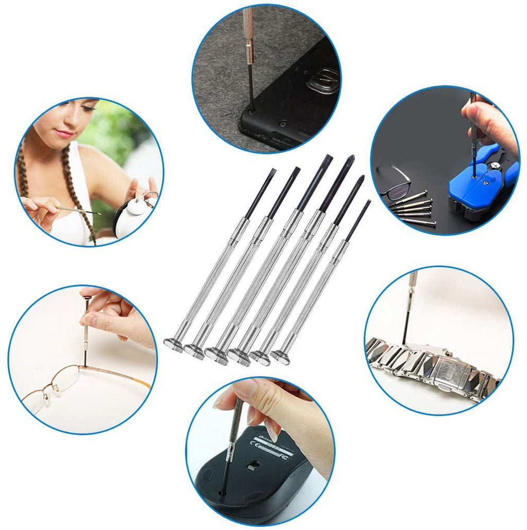 N1 Mini Screwdriver Set with Case, Precision Screwdriver Kit with 6 Different Size Flathead and Phillips Screwdrivers... - Image 4