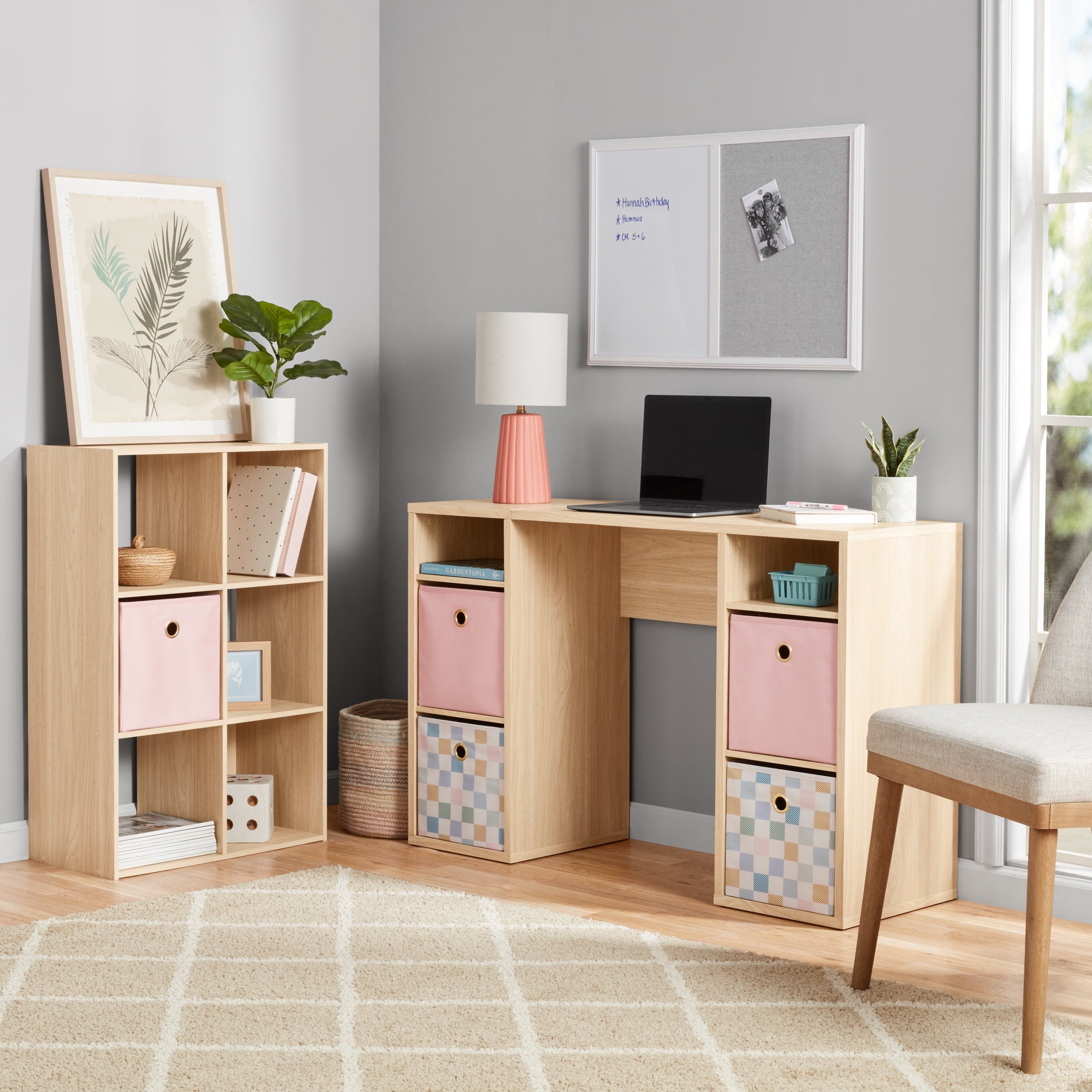 6 Cube Storage Organizer, White Portable for Home