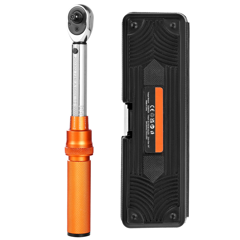 KFFKFF 1/4-Inch Drive Click Torque Wrench Set, 20-200 lbf-in/2.3-22.6 N.m, Dual-Direction with Dual Range Scales, 72-Tooth, 3% Accuracy, Inc - Image 2