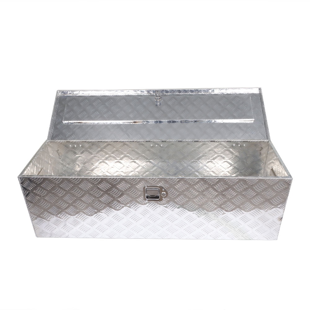 49 Inch Heavy Duty Aluminum All Purpose Tool Box Truck Trailer Underbed Toolbox w/Side Handle and Key 48.42in x 15in ... - Image 2
