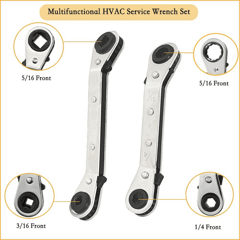 Installer Tool&HVAC Service Wrench Set, Refrigeration with Bit Adapters,10Pcs - Image 3
