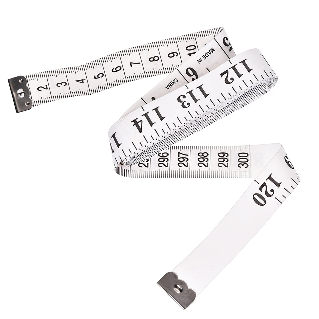 Uxcell Cloth Tape Measure for Body 120 inch Metric Inch Measuring Tape Soft Dual Sided for Tailor Sewing White - Image 3