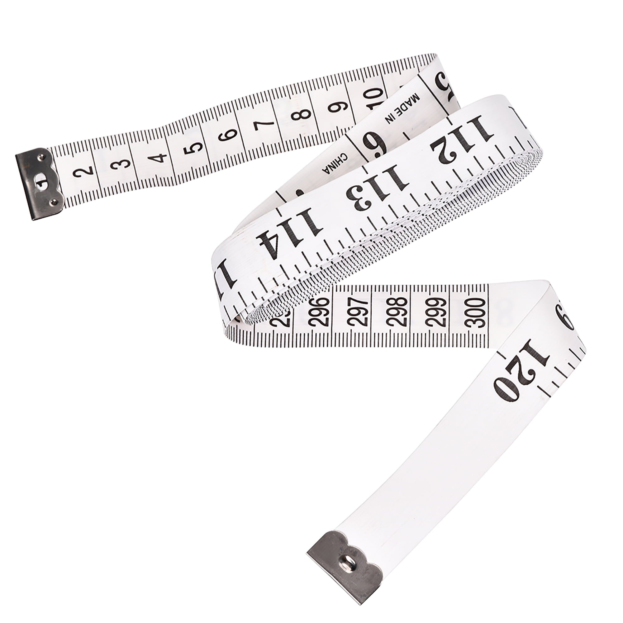 Uxcell Cloth Tape Measure for Body 120 inch Metric Inch Measuring Tape Soft Dual Sided for Tailor Sewing White - Image 3
