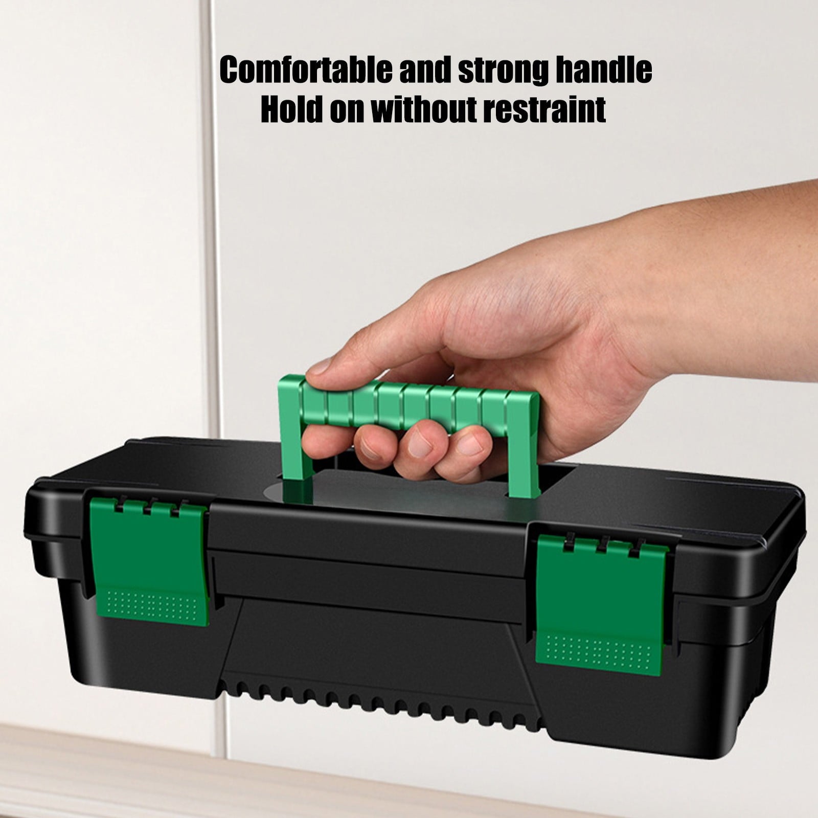 Small Tool Box 10-inch Plastic Tool Boxes With Handle Removable Tray With Double Lock Secured Toolbox For Home - Image 5