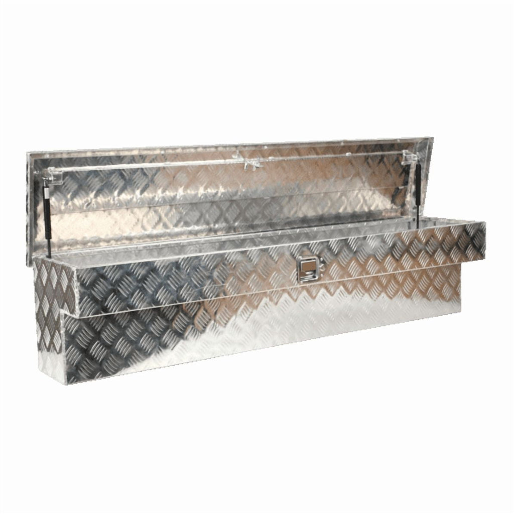‎60"x8"x14" Aluminum Side Tool Box for Truck Pickup Trailer Storage Bed Silver - Image 2