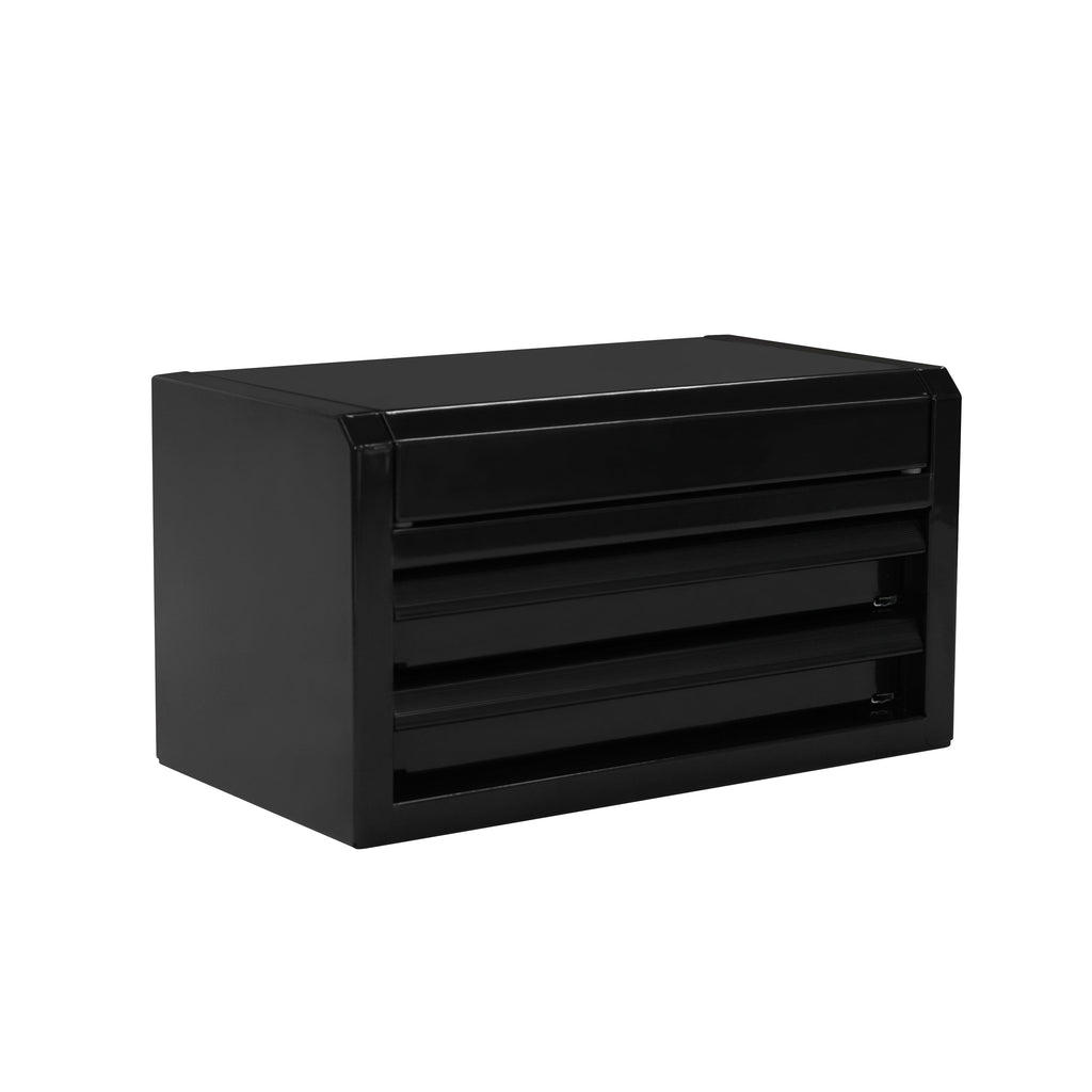 Mini 10-Inch 2-Drawer Steel Toolbox – Black - Image 3