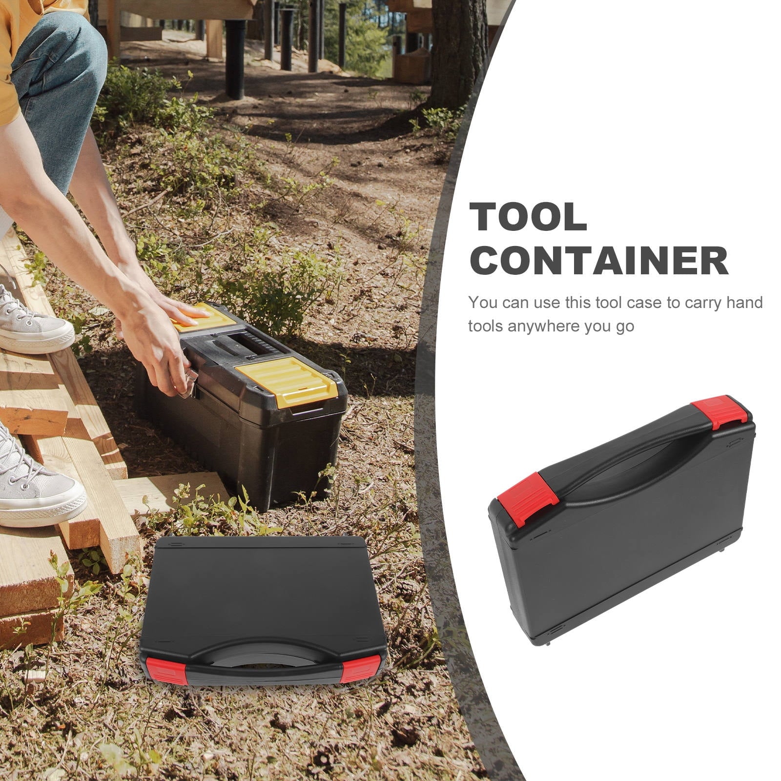 1Pcs Rigid Tool Box for Handyman Use Portable and Drop Resistant - Image 3