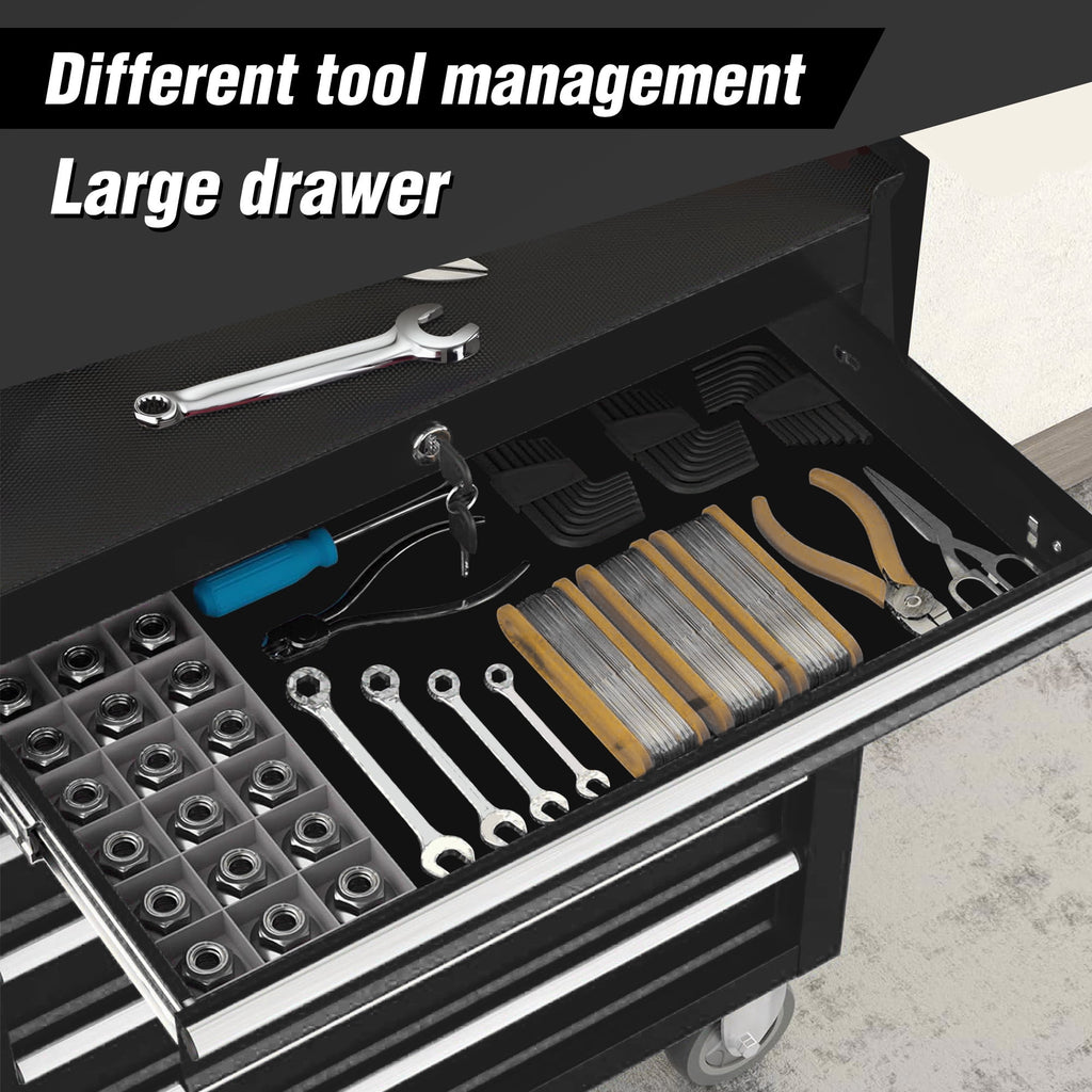 5-Drawer Chest Storage Cabinet with Wheels Organizer Box - Image 2