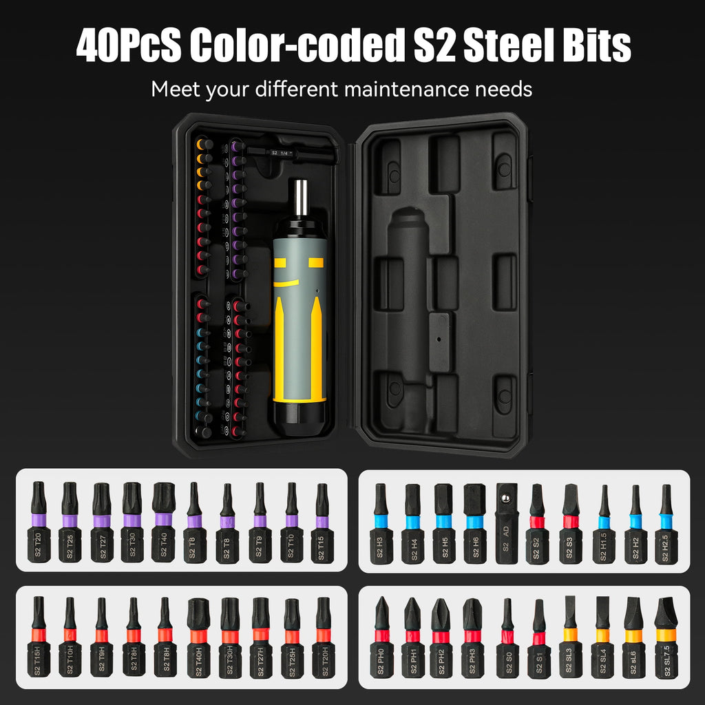 Professional 42-Piece Torque Screwdriver Set (10-70 in-lb) Precision S2 Steel Bits for Scope Mounting, Bicycle Mainte... - Image 5