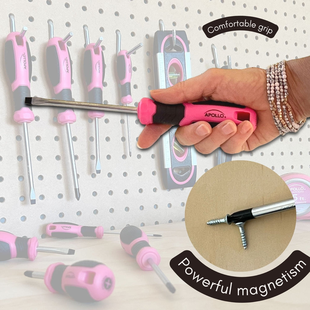 Apollo Tools 8 Pink Essential Screwdriver Set DT5018P - Image 3