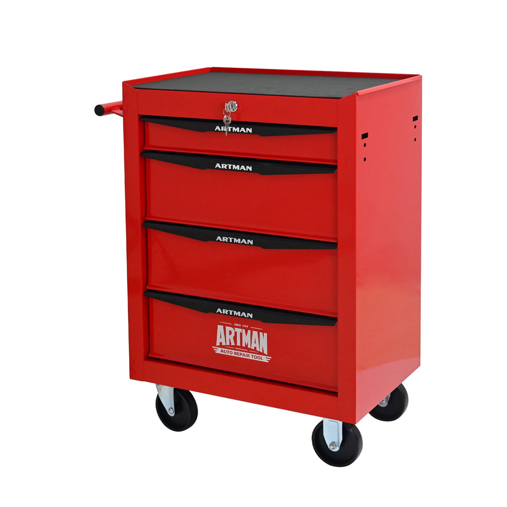 Rolling Tool Boxes on Wheels, 4 Drawers Tool Chest Storage Cabinet Metal, Multifunctional Tool Organizer Cart Lockabl... - Image 6