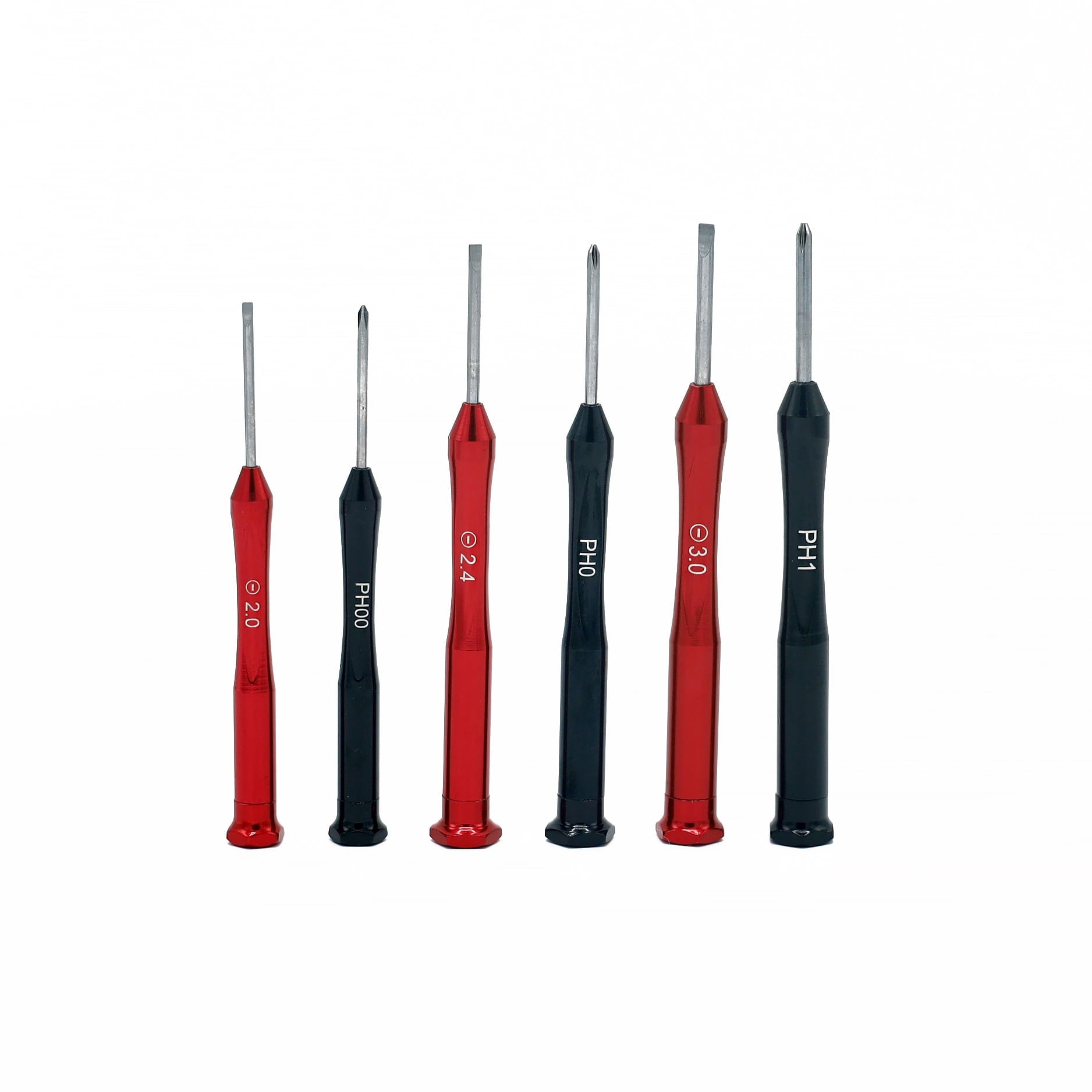 6-Piece Aluminum Precision Screwdriver Set, Chrome Vanadium Steel, Phillips and Slotted, with Plastic Case, for lapto... - Image 2