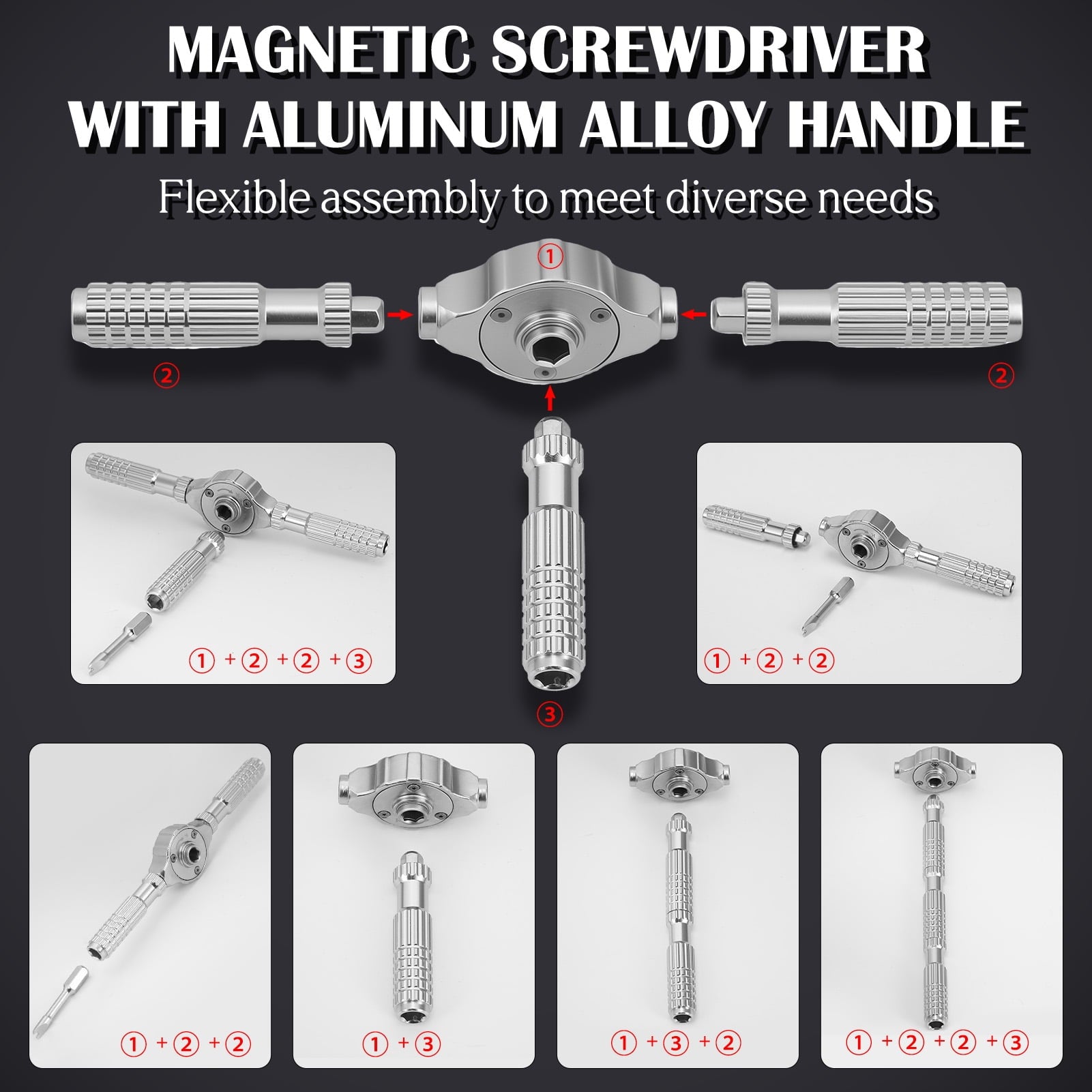 42 in 1 Magnetic Screwdriver Set, Ratcheting Screwdriver Set, Multi Bit Screwdriver Kit, Allen Wrench Ratchet Kit, De... - Image 3