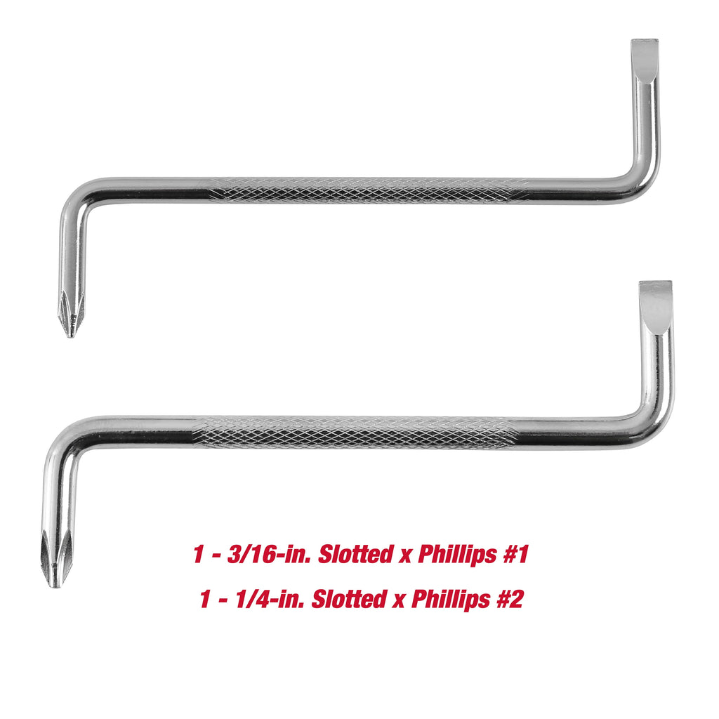 2-Piece Offset Screwdrivers with Phillips and Slotted - Image 3