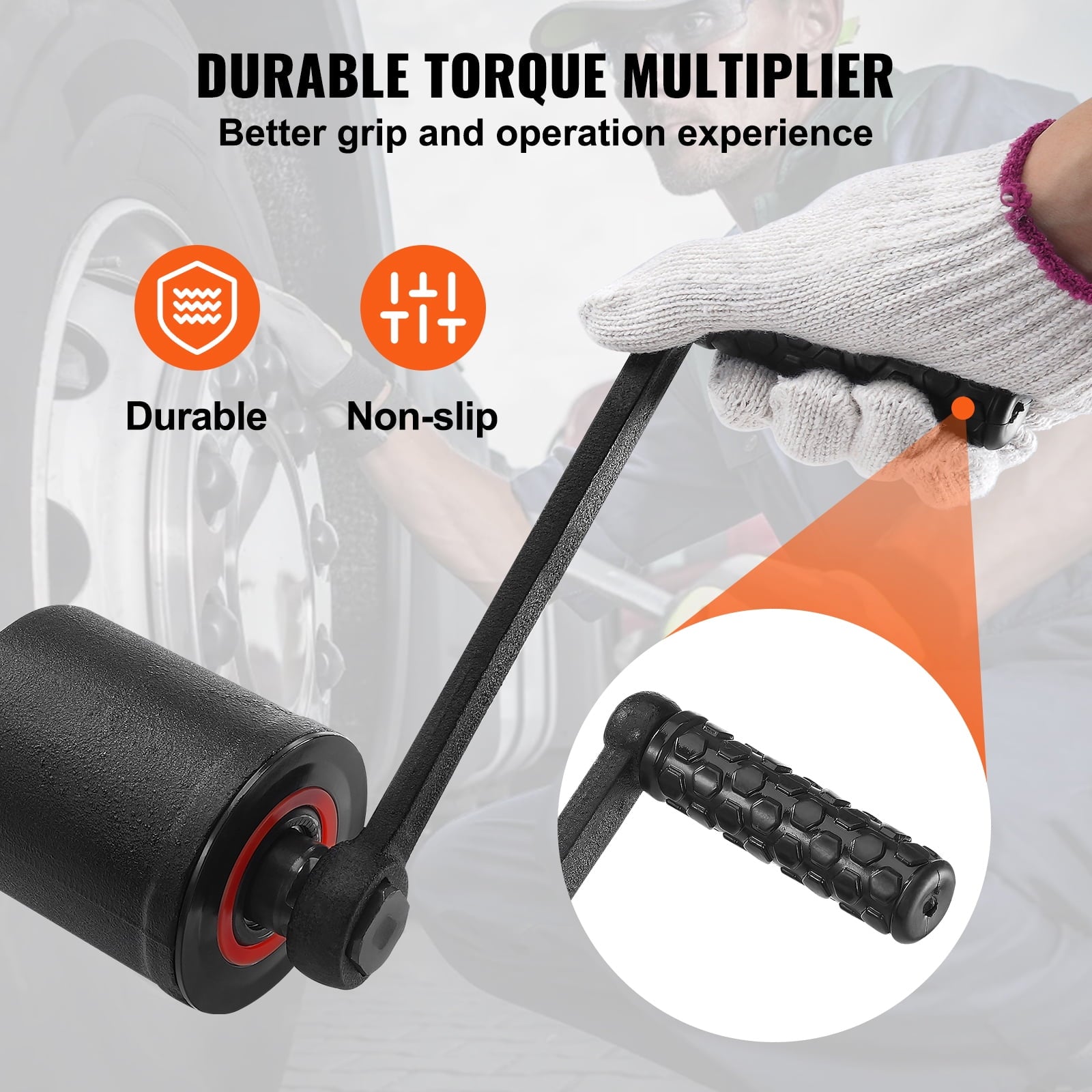 Torque Wrench, 1" Drive Heavy Duty Torque Multiplier Wrench with 4 Sockets (21-41mm), Drive Lug Nut Wrench/Multiplier... - Image 6