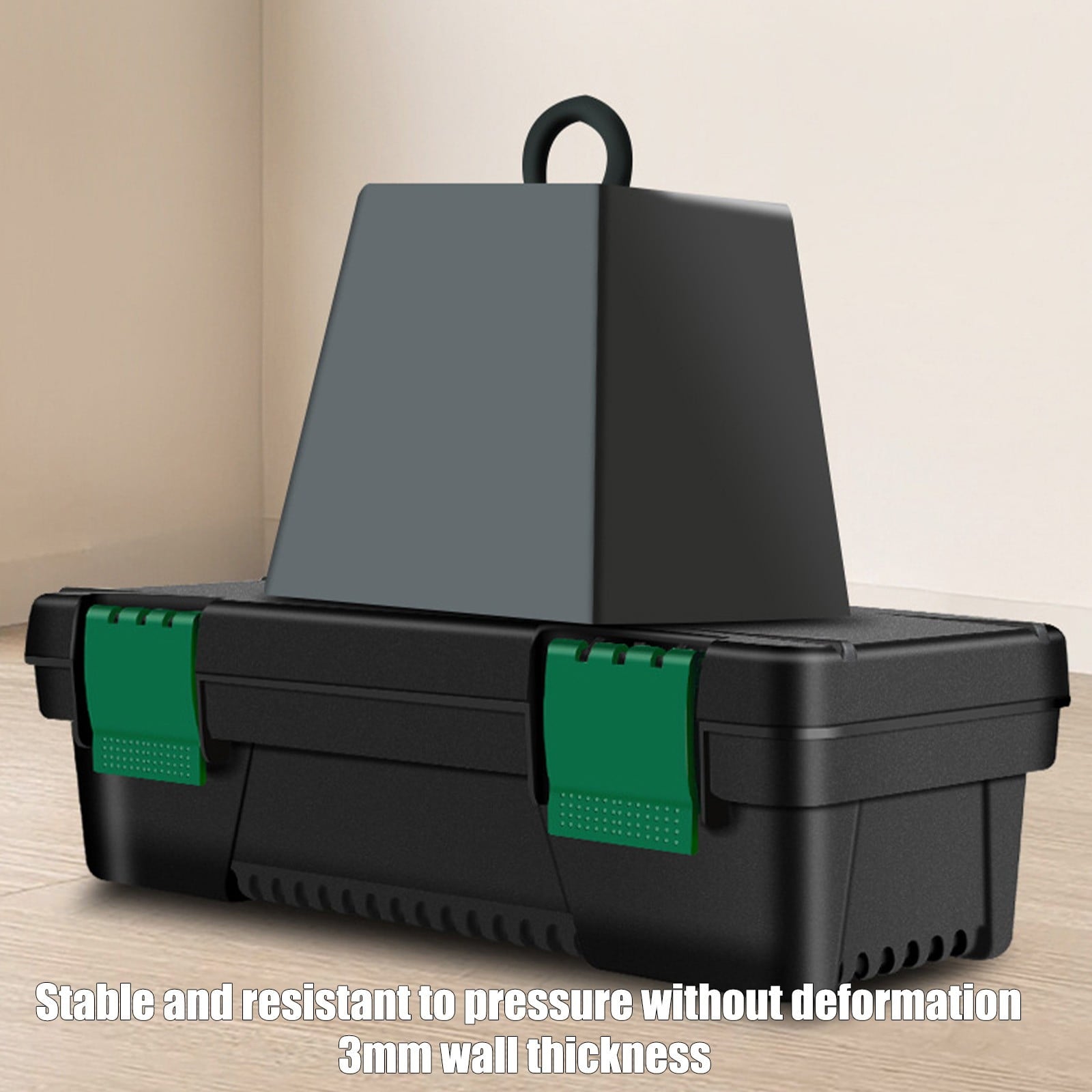 Small Tool Box 10-inch Plastic Tool Boxes With Handle Removable Tray With Double Lock Secured Toolbox For Home - Image 6