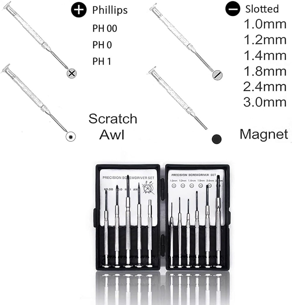Mini Small Screwdriver Set with 11 Different Size Flathead and Phillips, Precision Little Screwdriver Set for Jewelry... - Image 6
