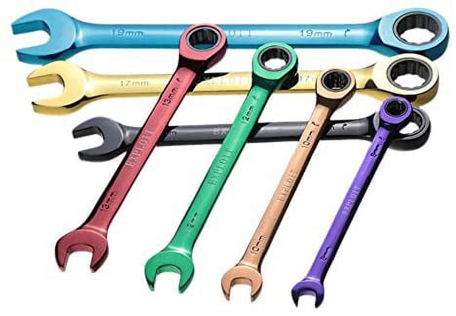 Color Ratchet Wrench Dual Purpose Multifunction Movable Spanner Hand Tools Set 8-19Mm (Size : 17Mm) - Image 3