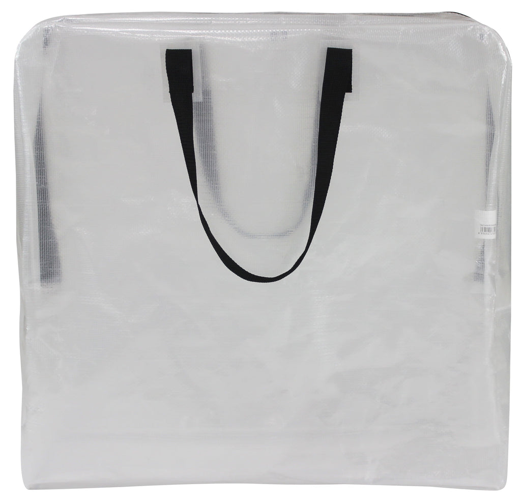 Clear 24 Gallon Heavy Duty Slim Storage and Moving Bag with Zipper Closure and Dual Carry Handles