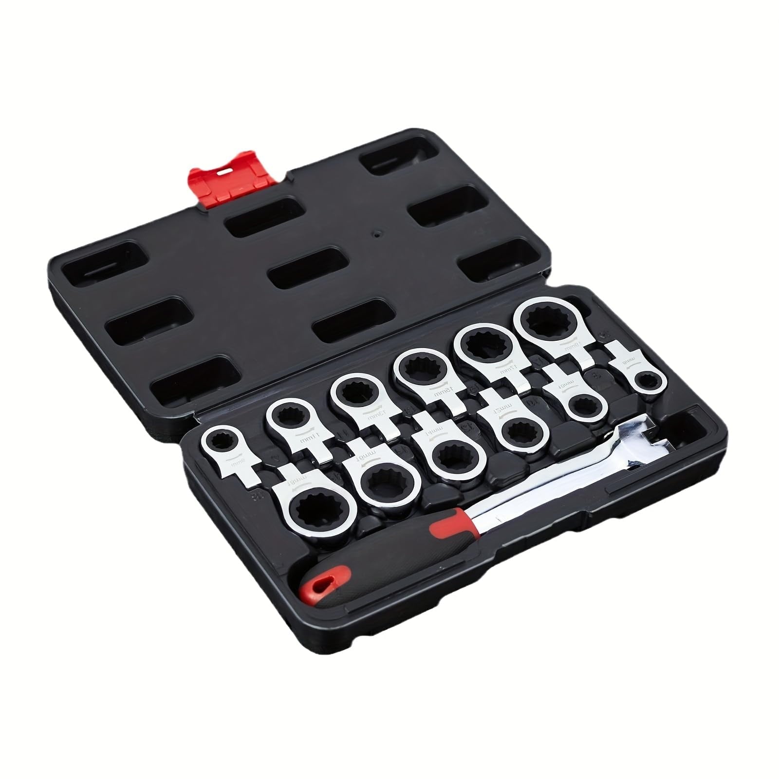 12 in 1 Exchangeable RatchetWrench Metric & SAE 8-19mm Flex Head Combination Wrench Sets for Auto, Mechanic Tools for Men Gifts - Image 4