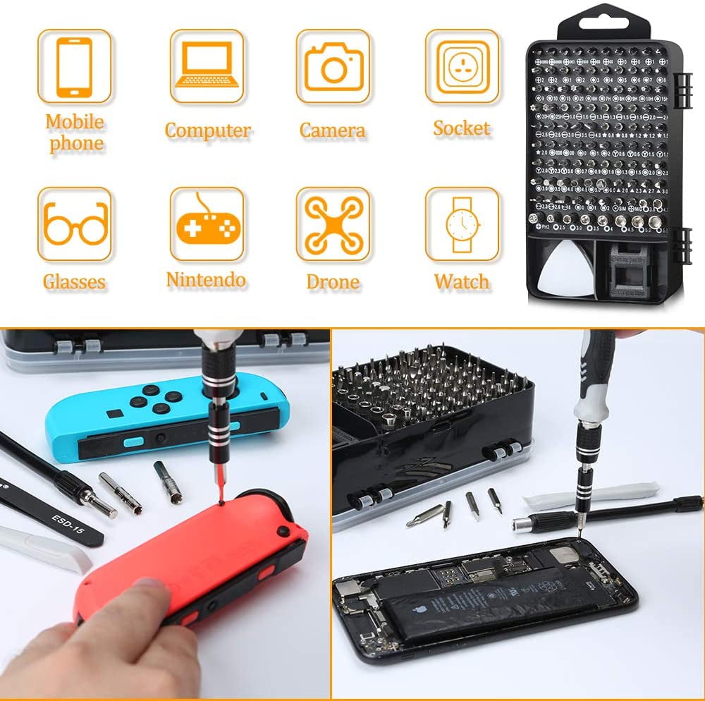117 in 1 Precision Screwdriver Set Professional Electronics Repair Tool Kit with 98 Bits Magnetic Driver , pry, Spudg... - Image 3