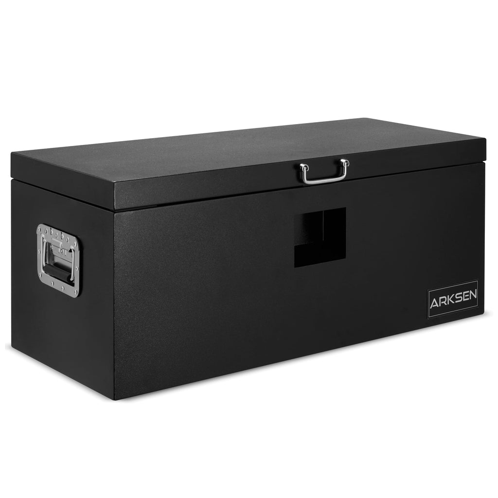 36 x 15 x 15 Inch Steel Truck Bed Tool Box, Heavy Duty Weather-Resistant Utility Storage Chest for Pickup Trucks, Tra...