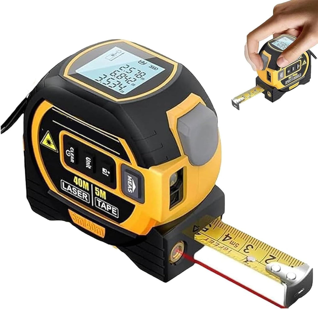 3-in-1 Infrared Laser Tape Measuring,Digital Tape Measure with Laser,Laser Rangefinder with LED Display,Laser Measuri...