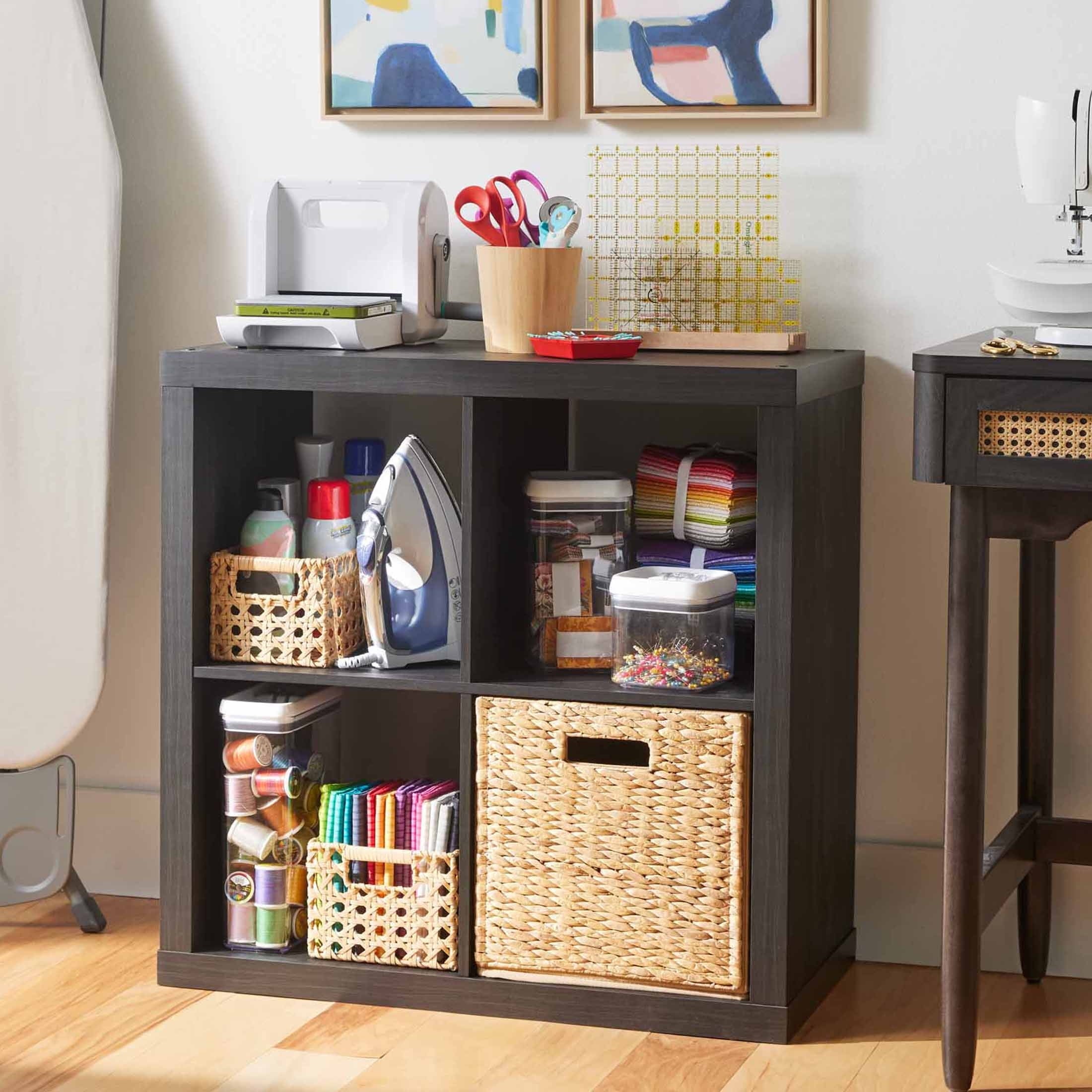 Better Homes &amp; Gardens 4 Cube Storage Organizer, White Texture