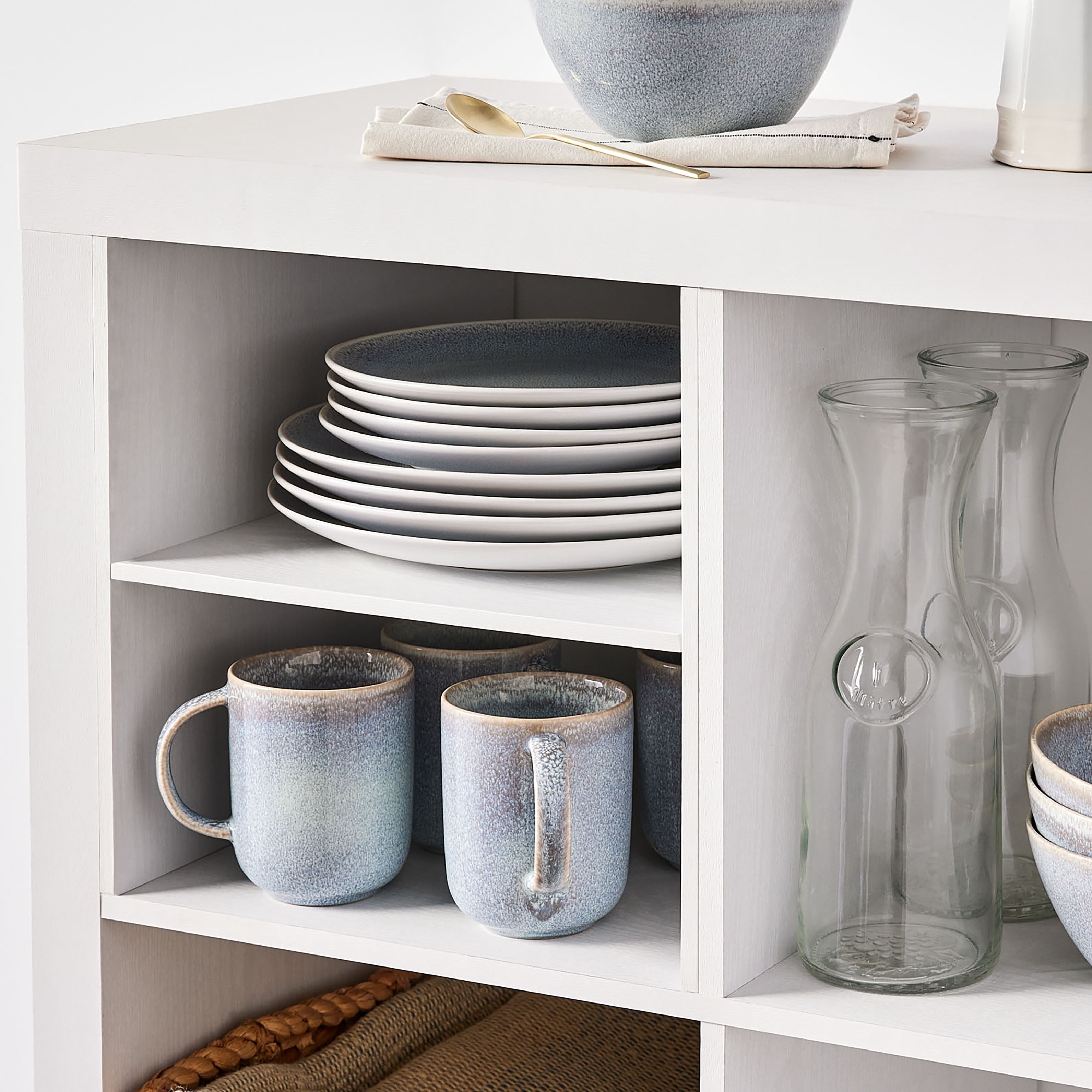 Better Homes &amp; Gardens H Shelf Insert for Cube Organizers, White Texture